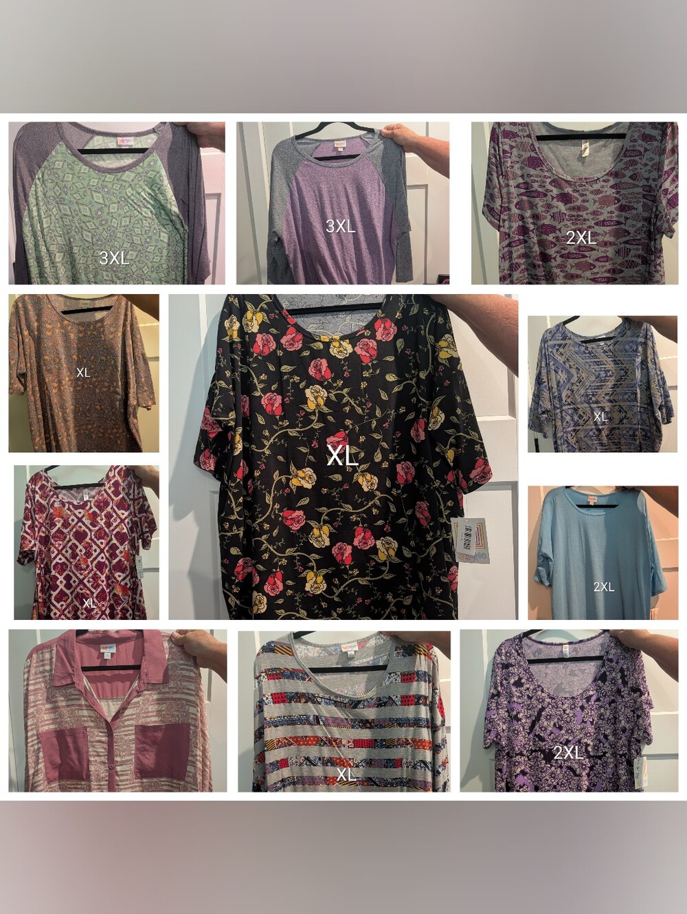 LULAROE LOT OF 11 shirts! 5 Brand New With Tags, Others Gently Used!
